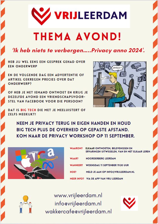 Thema Avond Big Tech Flyer